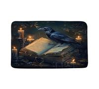 Zerbino Halloween Crow Spooky Black Crow Onmagic Books Candles Gothic Dark Academia Zerbino Ingresso Antiscivolo Assorbente Zerbini Per Posteriori La Casa 40X60Cm