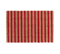Zerbino in cocco con design a righe rosse Tappetino d'ingresso 1,5 kg 40x60 cm