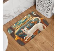 Zerbino in feltro Shiba Inu, zerbino di benvenuto, antiscivolo, assorbente, morbido, lavabile, moderno, per cucina, camera da letto, bagno, decorazione, 40,6 x 61 cm