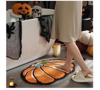 Zerbino in fibra di cocco a forma di zucca, simpatico e divertente tappetino in cocco per Halloween, idea regalo, tappeto gotico in fibra di cocco per porta d'ingresso, tappeto antiscivolo, per