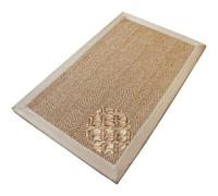 Zerbino in sisal naturale intrecciato a mano, antiscivolo, per interni, moderno, in iuta, per ingresso e decorazione della casa, 60 x 100 cm, beige ed elegante.