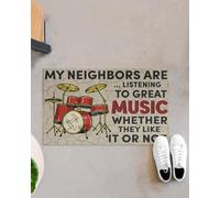 zerbino ingresso casa Batterista I miei vicini ascoltano ottima musica Divertente zerbino per interni ed esterni