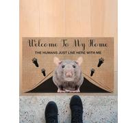 zerbino ingresso casa Benvenuti a casa mia, gli umani vivono qui con lo zerbino per topi