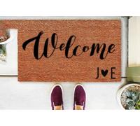 zerbino ingresso casa Benvenuti - Iniziali a forma di cuore/scrittura