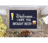 zerbino ingresso casa Benvenuto, spero che tu abbia portato della birra. Zerbino. La migliore idea regalo per un amico. Regalo per la famiglia.