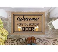 zerbino ingresso casa Benvenuto, spero che tu abbia portato uno zerbino con la scritta Birth Beer per gli amanti della birra, regalo per un amico.