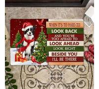 zerbino ingresso casa Border Collie di Natale Guarda proprio accanto a te Zerbino