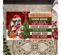 zerbino ingresso casa Bulldog inglese di Natale 2 Guarda proprio accanto a te Zerbino