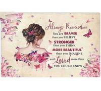 zerbino ingresso casa Cancro Ricorda sempre che sei più coraggioso Zerbino per la consapevolezza del cancro