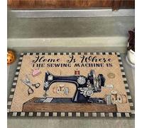 zerbino ingresso casa Casa è dove c'è la macchina da cucire Zerbino divertente