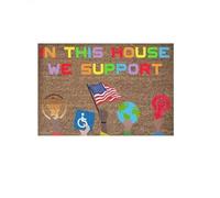 zerbino ingresso casa Diritti umani LGBT - In questa casa sosteniamo la giustizia dello zerbino decorativo per l'ingresso