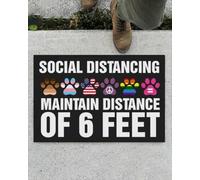 zerbino ingresso casa Distanziamento sociale Mantenere una distanza di 6 piedi per zerbini interni ed esterni