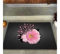 zerbino ingresso casa Fede Speranza Amore - Zerbino per la consapevolezza del cancro Margherita rosa amica