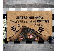 zerbino ingresso casa Giusto per farti sapere, ci sono un sacco di Rottweiler qui dentro. Zerbino Rottweiler