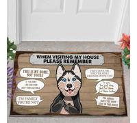 zerbino ingresso casa Husky, ricordati che questa è la mia casa, zerbino divertente