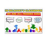 zerbino ingresso casa Idee personalizzate per il ritorno a scuola Insegnante Siamo tutti amici qui Zerbino personalizzato per l'aula