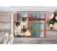 zerbino ingresso casa Il campanello di benvenuto è rotto, ma il campanello per cani è buono, zerbino per interni ed esterni