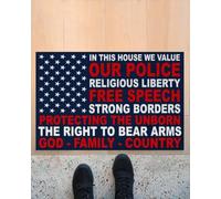 zerbino ingresso casa In questa casa diamo valore alla nostra polizia, alla libertà religiosa, allo zerbino della Marina