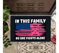 zerbino ingresso casa IN QUESTA FAMIGLIA NESSUNO COMBATTE DA SOLO SENSIBILIZZAZIONE SUL CANCRO Zerbino per interni ed esterni