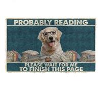 zerbino ingresso casa Labrador Retriever probabilmente sta leggendo Per favore, aspettami, regalo per zerbino per amanti dei libri