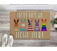 zerbino ingresso casa LGBT - L'odio dei conigli non ha casa qui Zerbino resistente