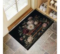 Zerbino Ingresso Casa, Libri D'Epoca Tappeto Ingresso Interno, Zerbino Fiori Eleganti Antiscivolo E Essorbente, Tappeto Lavabile In Lavatrice 40 X 60 Cm, Colori Misti