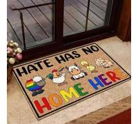 zerbino ingresso casa L'odio non ha casa qui, zerbino per animali, pollo e pecora