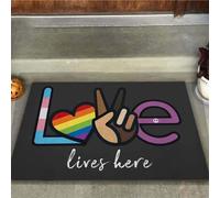zerbino ingresso casa Love Lives Here - Zerbino di supporto LGBT