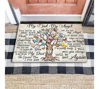 zerbino ingresso casa Mio papà, mio angelo, la tua battaglia è finita. Zerbino commemorativo per papà.