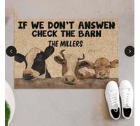 zerbino ingresso casa Mucca contadina Se non rispondiamo, controlla lo zerbino della stalla