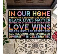 zerbino ingresso casa Nella nostra casa l'amore vince l'uguaglianza, zerbino per interni ed esterni