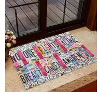 zerbino ingresso casa Nessuno combatte da solo - Zerbino per la sensibilizzazione sul cancro