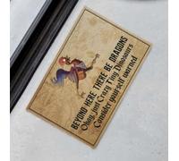 zerbino ingresso casa Pollo Oltre Qui Ci Sono Draghi Okay Solo Un Pazzo Piccolo Dinosauro Considerati Avvertito Zerbino