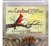 zerbino ingresso casa Quando un cardinale appare nel tuo giardino è un visitatore dal paradiso Zerbino