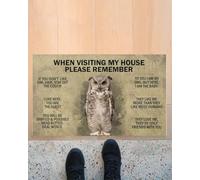 zerbino ingresso casa Quando visiti la mia casa, ricorda: zerbino per interni ed esterni a forma di gufo