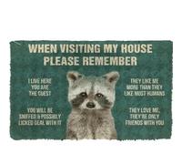 zerbino ingresso casa Ricordatevi che la regola della casa dei procioni è divertente, zerbino per interni ed esterni.