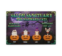 zerbino ingresso casa Rifugio di Salem per gatti ribelli, selvatici e familiari - Zerbino di benvenuto personalizzato