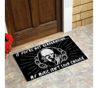 zerbino ingresso casa Se non fai headbanging la mia musica non è abbastanza forte Skull Doormat