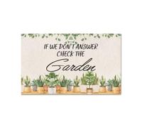 zerbino ingresso casa Se non rispondiamo, controlla il giardino Giardinaggio Divertente Zerbino per Interni ed Esterni