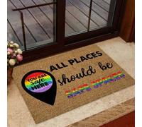 zerbino ingresso casa Sei al sicuro qui, zerbino per interni ed esterni con supporto LGBT