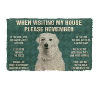 zerbino ingresso casa Si prega di ricordare le regole della casa dei cani Kuvasz Zerbino