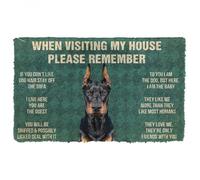 zerbino ingresso casa Si prega di ricordare le regole della casa per cani Doberman Pinscher Zerbino