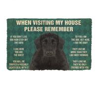 zerbino ingresso casa Si prega di ricordare le regole della casa per cani Flat Coated Retriever Zerbino