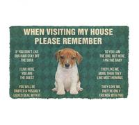 zerbino ingresso casa Si prega di ricordare le regole della casa per cuccioli di Jack Russell Terrier Zerbino personalizzato