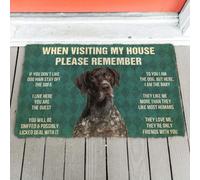 zerbino ingresso casa Si prega di ricordare le regole della casa per i cani da caccia tedeschi a pelo corto, zerbino divertente