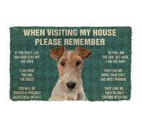 zerbino ingresso casa Si prega di ricordare le regole della casa per i cani Fox Terrier Zerbino