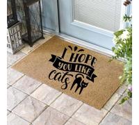 zerbino ingresso casa Spero che ti piacciano i gatti, regalo per zerbino per amico