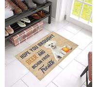 zerbino ingresso casa Spero che tu abbia comprato birra e dolcetti per Bichon Frise sullo zerbino