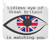 zerbino ingresso casa Tappeto zerbino con bandiera nazionale della Gran Bretagna con testo Ti guardo senza coperchio