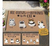 zerbino ingresso casa Tutti gli ospiti devono essere approvati dallo zerbino stampato con il gatto